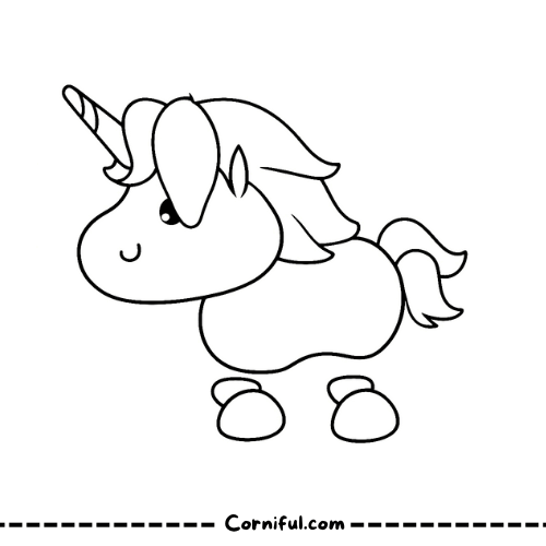 Adopt Me Evil Unicorn Coloring Page