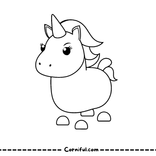 Adopt Me Evil Unicorn Coloring Page