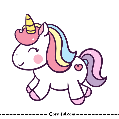 Unicorn Coloring Page Already Colored