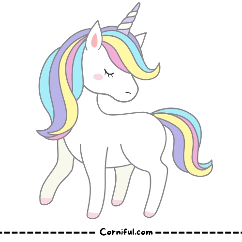 Unicorn Coloring Page Already Colored