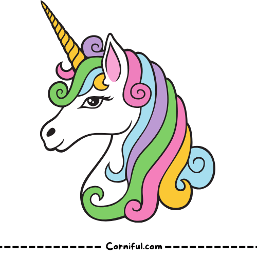 Unicorn Coloring Page Already Colored