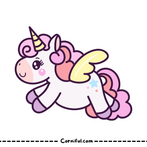 Unicorn Coloring Page Already Colored