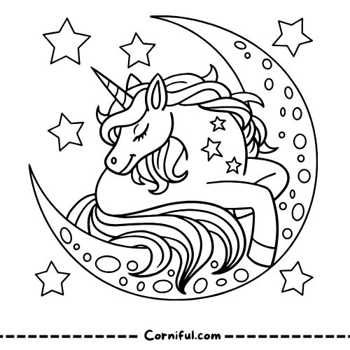 Adult Unicorn Coloring Page