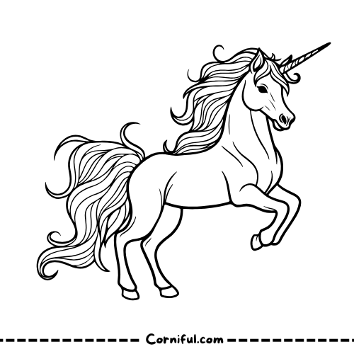 Adult Unicorn Coloring Page