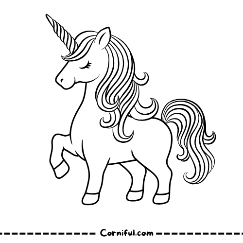 Adult Unicorn Coloring Page