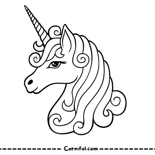 Adult Unicorn Coloring Page