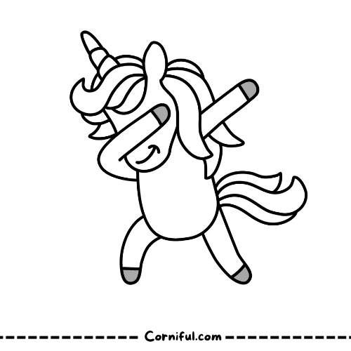  Cute Unicorn Dance Coloring Page