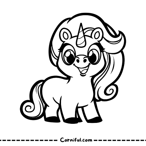  Charming Unicorn Coloring Page