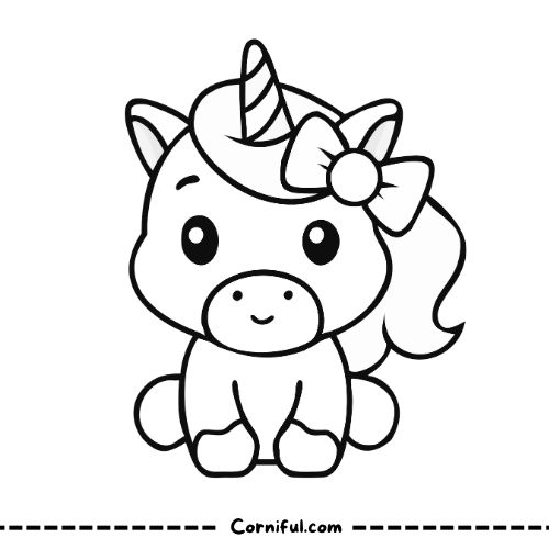  Baby Girl Unicorn Coloring Page