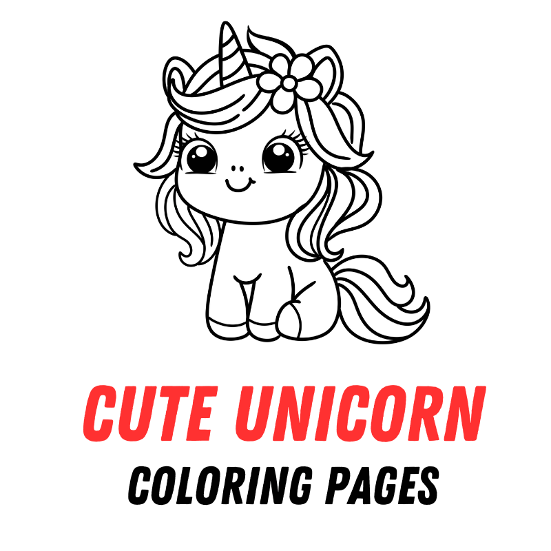 Cute Unicorn Coloring Pages: Free PDF Printables