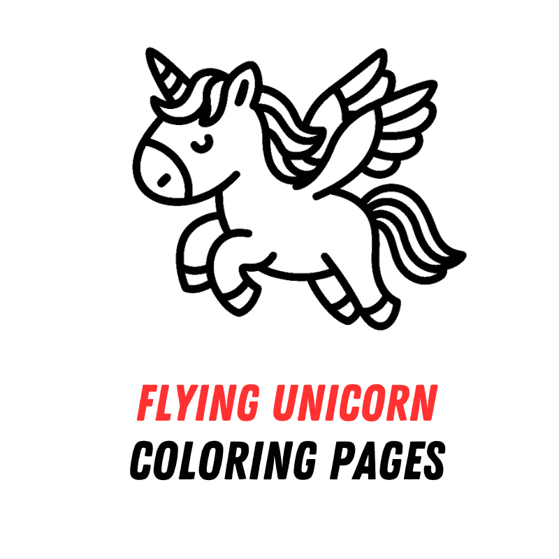 Flying Unicorn Coloring Pages: Free PDF Printables