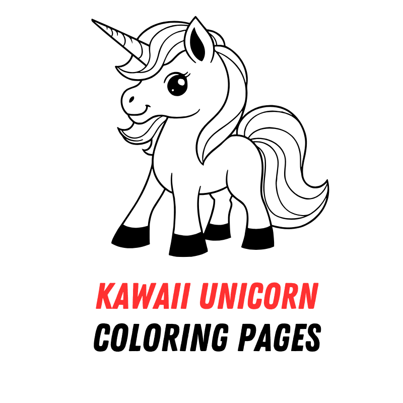 Kawaii Unicorn Coloring Pages: Free PDF Printables