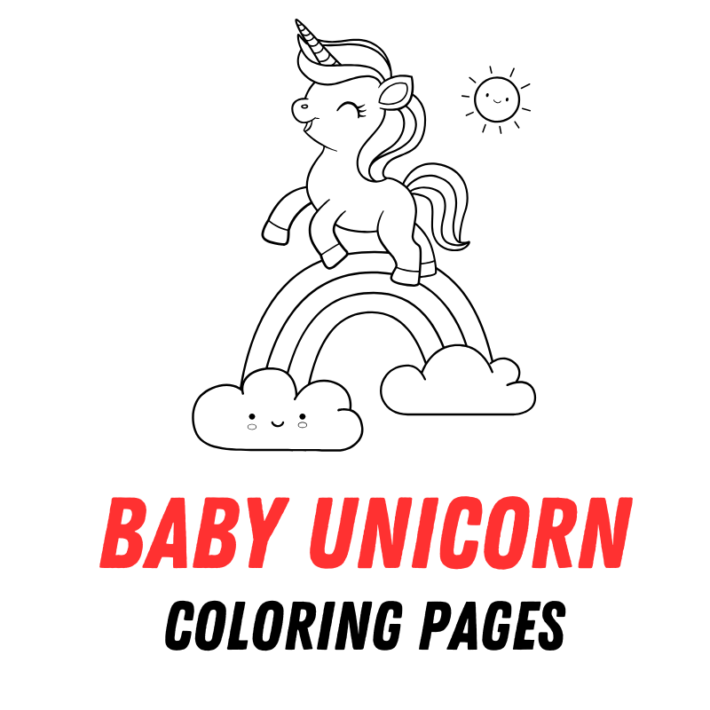 Baby Unicorn Coloring Pages: Free PDF Printables