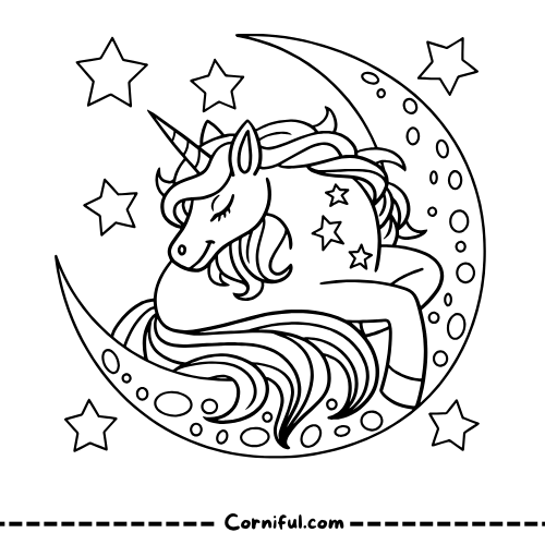 Advanced Unicorn Coloring Page