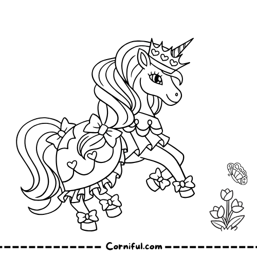 Advanced Unicorn Coloring Page