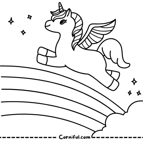 Advanced Unicorn Coloring Page