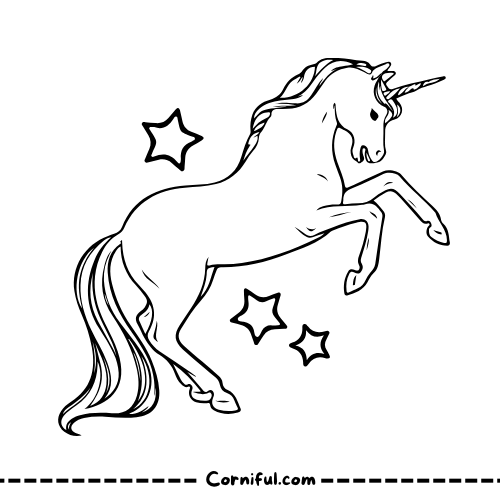 Advanced Unicorn Coloring Page