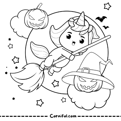 Advanced Unicorn Coloring Page