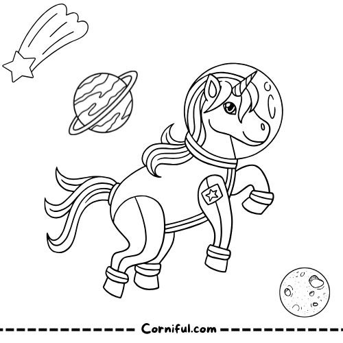 Advanced Unicorn Coloring Page