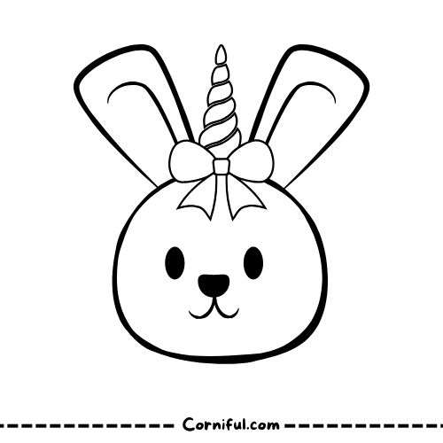 Bunny Unicorn Coloring Page