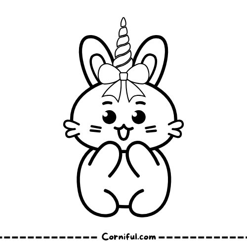 Bunny Unicorn Coloring Page