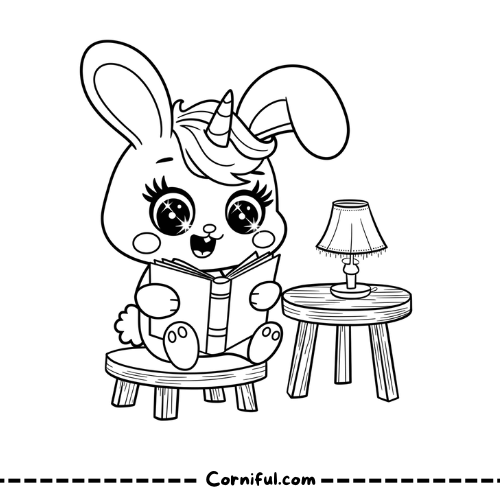 Bunny Unicorn Coloring Page