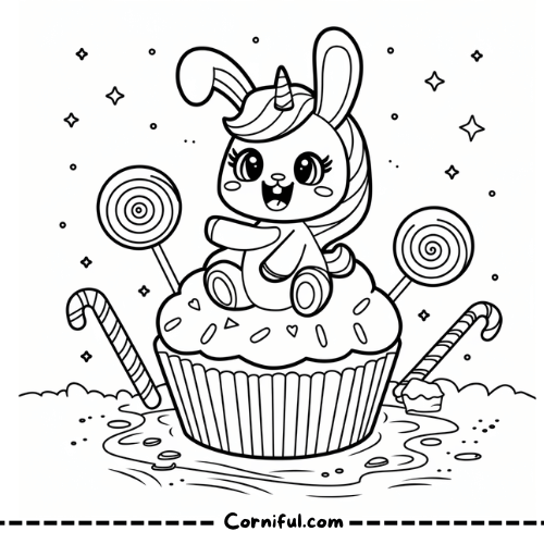 Bunny Unicorn Coloring Page