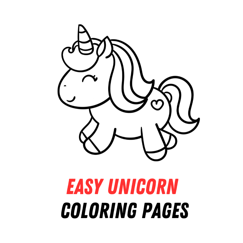 Easy Unicorn Coloring Pages: Free PDF Printables