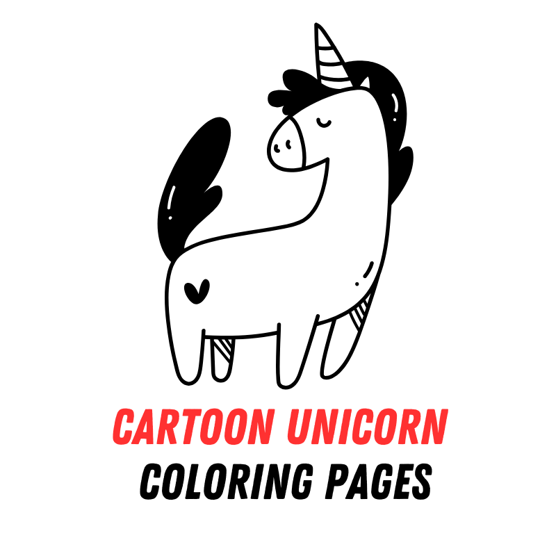 Cartoon Unicorn Coloring Pages: Free PDF Printables