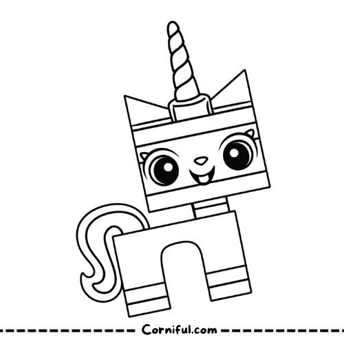 Lego Unicorn Coloring Page