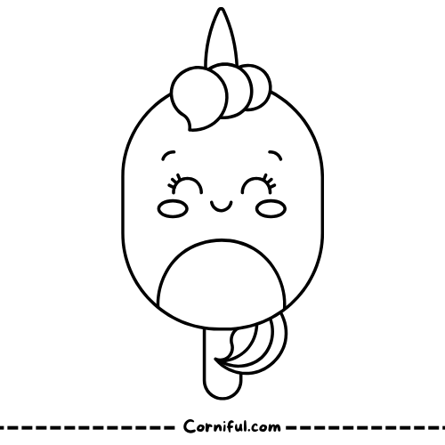 Unicorn Ice Cream Coloring Page